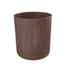 Vaso de Planta Médio em Madeira|Plástico 19,8x17,6cm Sustentável Imbuia Tronco Evo Design